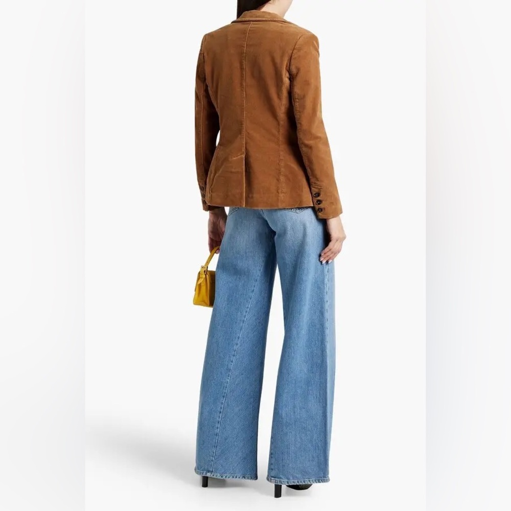 Alice + Olivia Macey Cottonblend Tan Corduroy Blazer | Size 2 - Picture 2 of 7